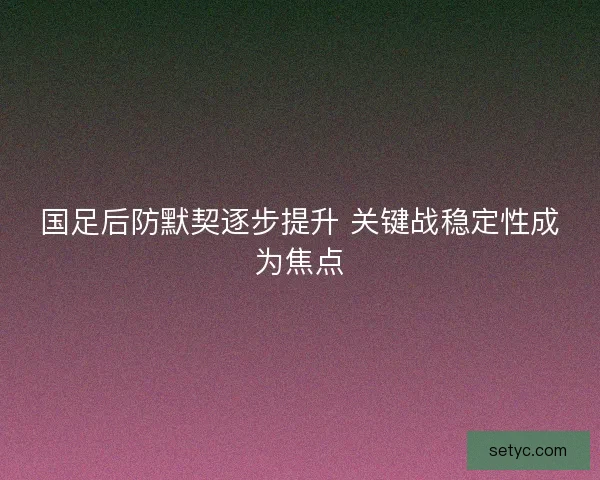 国足后防默契逐步提升 关键战稳定性成为焦点