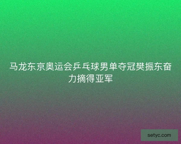 马龙东京奥运会乒乓球男单夺冠樊振东奋力摘得亚军 马龙东京奥运会乒乓球男单夺冠樊振东奋力摘得亚军